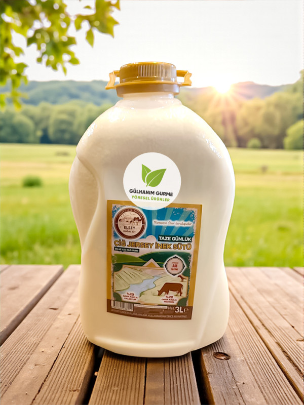 Çiğ Jersey İnek Sütü 3 lt