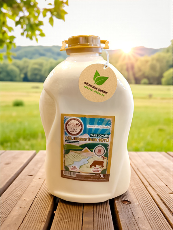 Çiğ Jersey İnek Sütü 3 lt