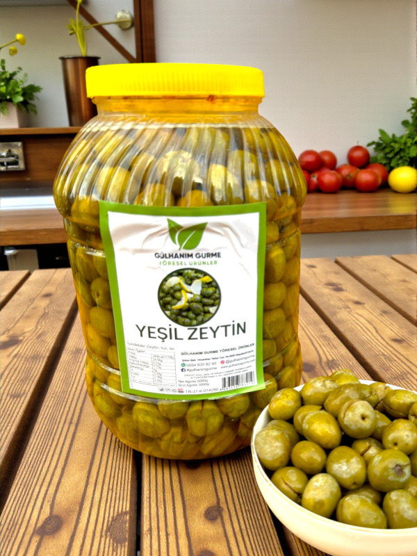 Yeşil Kırma Zeytin 3 kg.